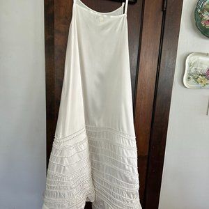 Krista Larson long white silk slip/dress